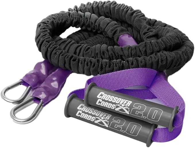 Crossover Cords - Shoulder Resistance/Exercise Bands - Perfect for Warmups, Arm Care, Rotator Cuff Exercise or Physical Rehab from Injury - One Set of 2 Cords - Crossover Symmetry - Bloomnest