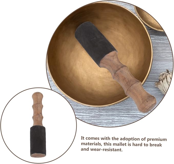 Singing Bowl Mallet Durable Wooden Striker for Meditation and Yoga Accessory for Sound Bowls and Gongs Craftsmanship present for Music Lovers - Bloomnest