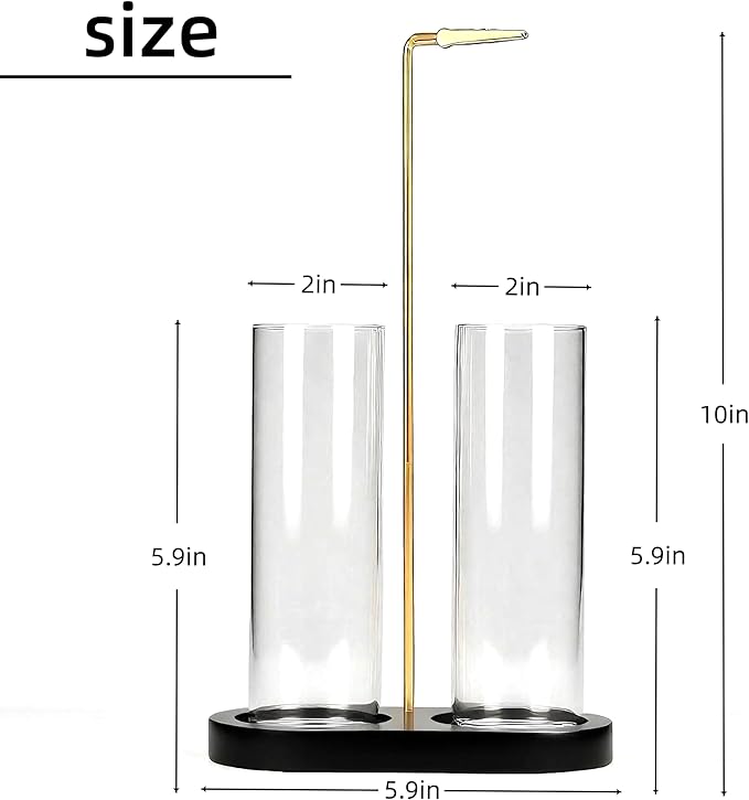 Glass Incense Holder, Black Incense Sticks Burner Holder with Storage,Hang Upside Down Incense Holder for Sticks with Glass Ash Catcher for Meditation Yoga Spa Room Decor (Black) - Bloomnest