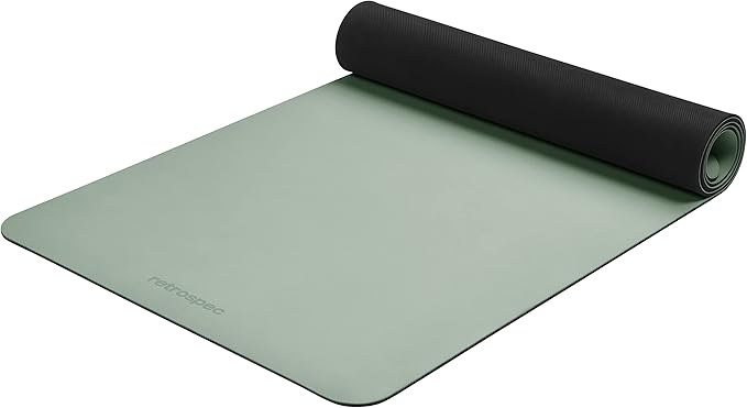 Retrospec Laguna 5mm Yoga Mat - Fitness Mat for Women, Men & Children, Slip-Resistant and Moisture Absorbing Exercise Mat for Home, Pilates, Yoga and Floor Workouts - Bloomnest
