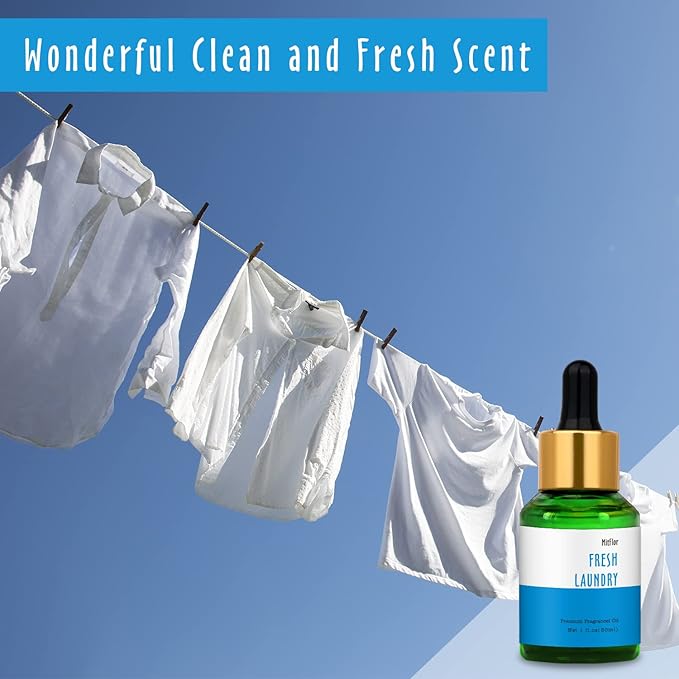 Fresh Laundry Fragrance Oil, MitFlor Single Scented Oil, Large Size Premium Grade Fragrance Oil for Soap & Candle Making, Aromatherapy Diffuser Oil, Refreshing Lemony Scent for Home Fragrance, 30 ml - Bloomnest