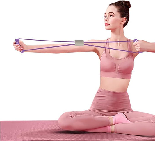 FYY Figure 8 Resistance Bands, Yoga Resistance Band Stretch Fitness Band, Pull Rope, Chest Arm and Shoulder Stretch Bands Exercise Equipment for Home Workout, Physical Therapy, Strength Training