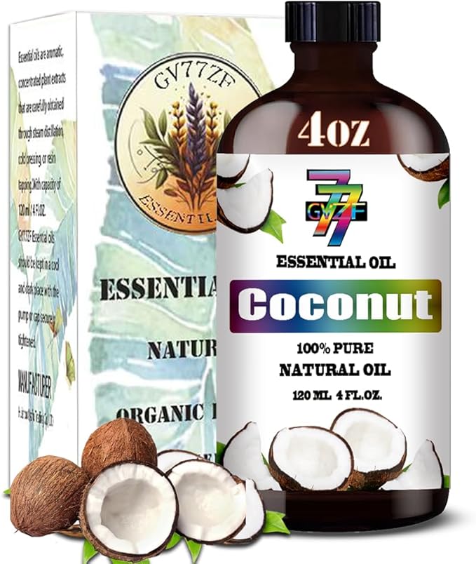 Coconut Essential Oil (4 oz/120 ml) — Coconut Oils for Aromatherapy, diffusers, humidifiers, Home fragrances, DIY Skincare, soap Making, DIY Candle Making, Relaxation, Yoga, and Meditation - Bloomnest