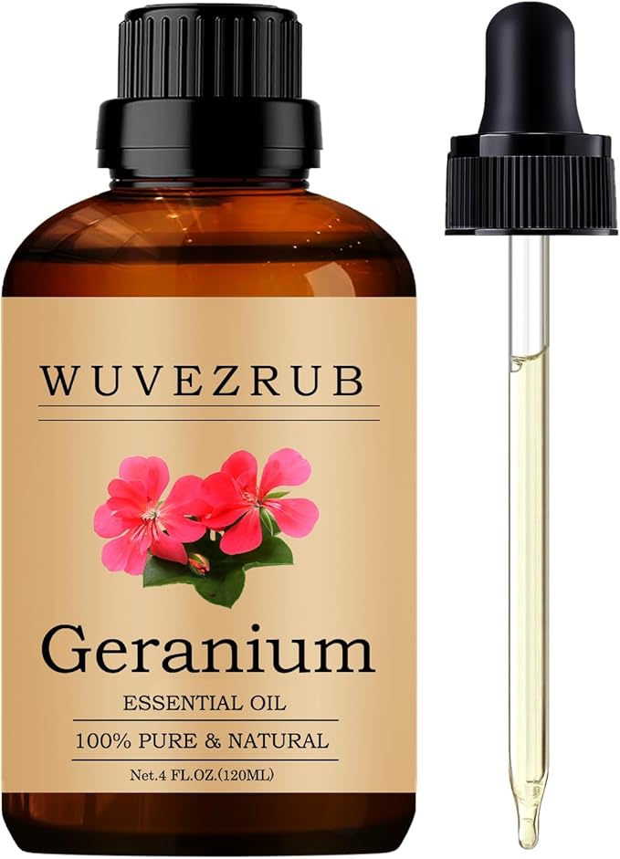 Geranium Essential Oils, 120ML Pure and Natural Essential Oil for Aromatherapy Diffuser - Geranium /4 Fl Oz - Bloomnest