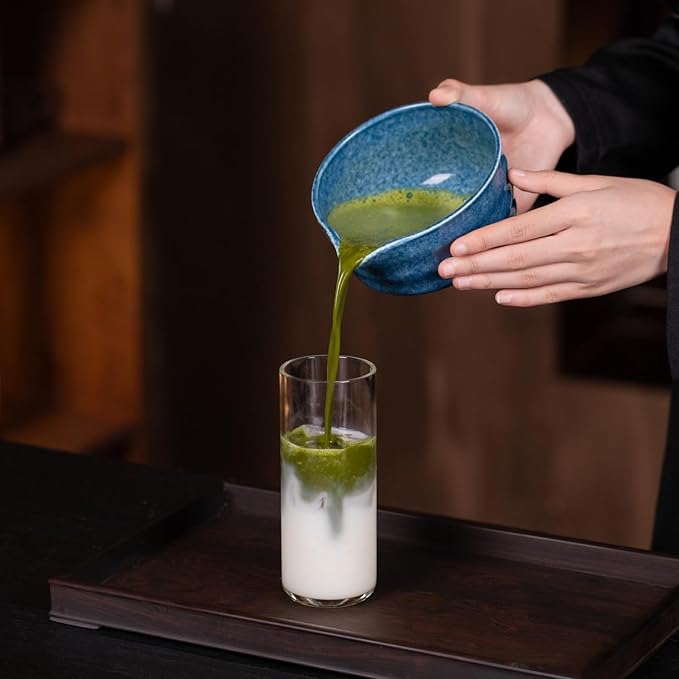 Premium Matcha Ceremony Set – Complete 9-Pcs Ritual Kit – Presented in Luxury Magnetic Gift Box, Perfect for Gifting or Self-Care (Gem Blue) - Bloomnest