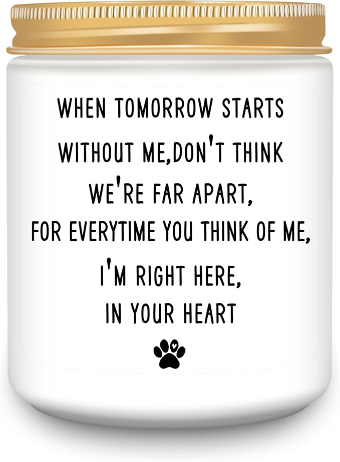 Homsolver Dog Memorial Gifts for Loss of Dog, Loss of Pet Sympathy Candle for Doggie Passing Away - Doggie Remembrance, Condolence Gift for Pet Lovers Friends Families - Bloomnest
