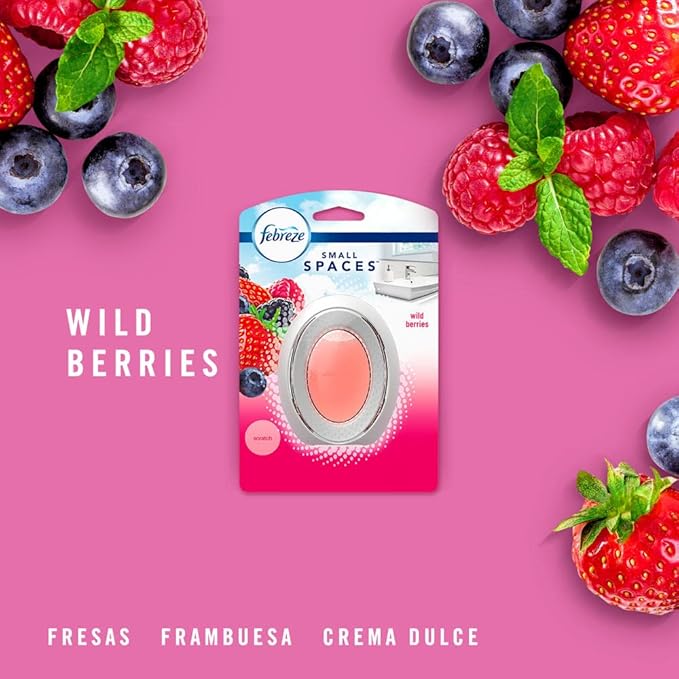 Febreze Small Spaces Air Freshener, Wild Berries, Odor Fighter for Strong Odors (1 Count) - Bloomnest