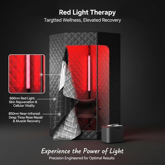 Red Light for Sauna 660nm and 850nm Infrared Therapy Panel for Portable Sauna Accessories Lucear