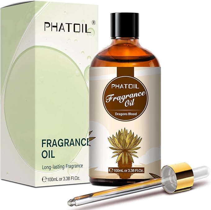 PHATOIL Dragons Blood Fragrance Oils for Aromatherapy, 3.38FL.OZ Diffuser Oils for Home, Perfect for Aromatherapy, Humidifiers, Yoga, DIY Candle and Soap Making - 100ml - Bloomnest