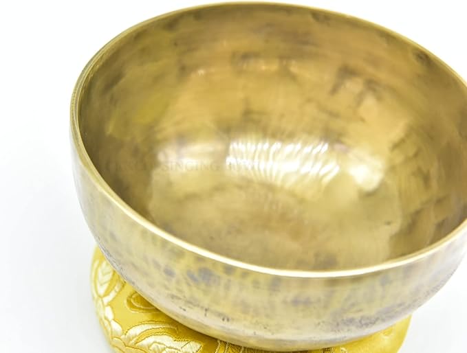 5 Inch Authentic Antique Old Tibetan Hand Hammared Singing Bowl from Nepal-Meditation Bowl,Healing Gold