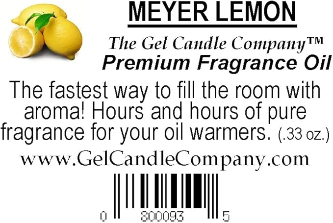Meyer Lemon Fragrance Oil in Amber Glass with Built in Dropper Diffusers and Burners 10 ML/.33 OZ. Bloomnest