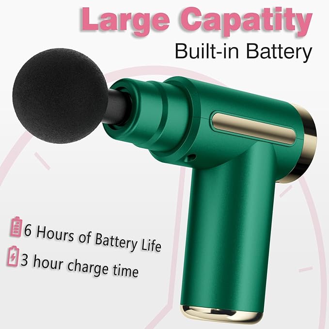 cotsoco Massage Gun Deep Tissue for Pain Relief with 4 Massage Heads & 6 Speeds, Electric Mini Handheld Body Massager for Any Pain Relief, Best Gifts for Dad and Mom - Bloomnest
