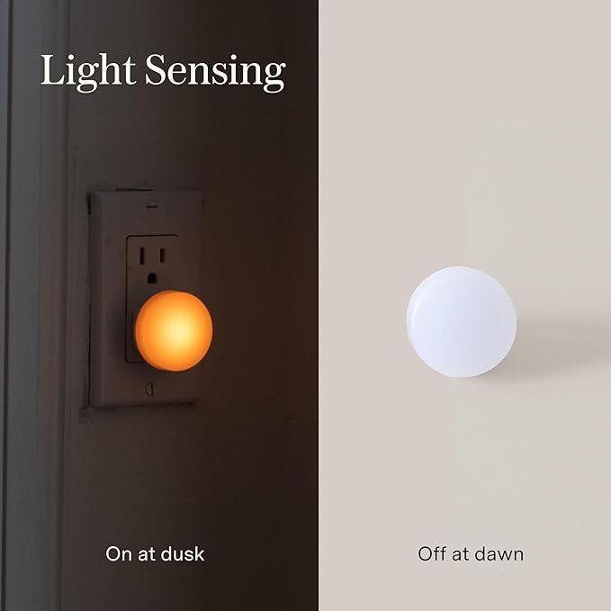 Loftie Night Lights Plug into Wall - 0.5W Plug in Night Light - Warm Amber Glow, Wall Light Sensing Dusk to Dawn - 2000K, UL Certified - Nightlight for Bathroom, Hallway, Bedroom Decor, Kitchen,3-Pack - Bloomnest