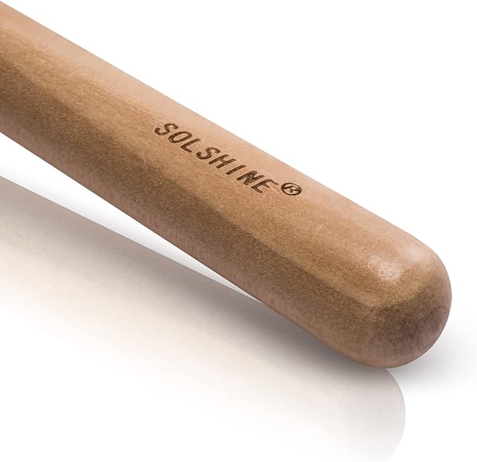 SOLSHINE Crystal Singing Bowl Mallet - Wooden Healing Striker with Rubber Tip for Sound Therapy, Yoga Meditation, Chakra Balancing & Energy Cleansing Tools - Bloomnest