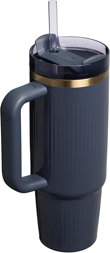 STANLEY Quencher H2.0 Tumbler with Handle and Straw 30 oz | Flowstate 3-Position Lid | Cup Holder Compatible for Travel | Insulated Stainless Steel Cup | BPA-Free | Fluted Twilight Stanley