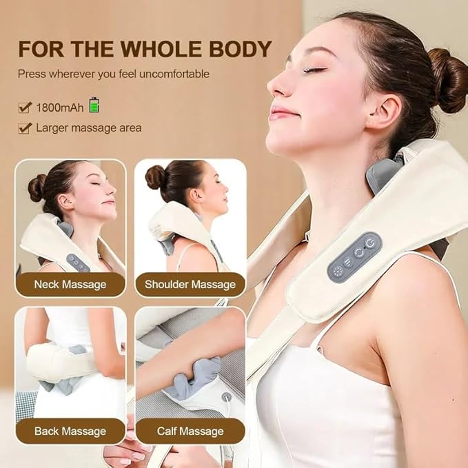 Neck Massager with Heat, Shoulder Massager, Shiatsu Neck and Back Massager, Muscle Pain Relief-Office, Home & Car - Bloomnest