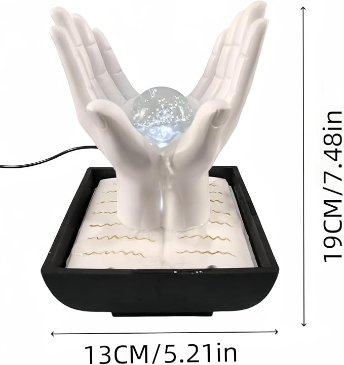 Indoor Water Fountain, Small Water Fountain Indoor, Indoor Water Feature with Desk Waterfall, Zen Table Top Fountains for Home Office Desk Decor, Mini Tabletop Fountains(White) - Bloomnest