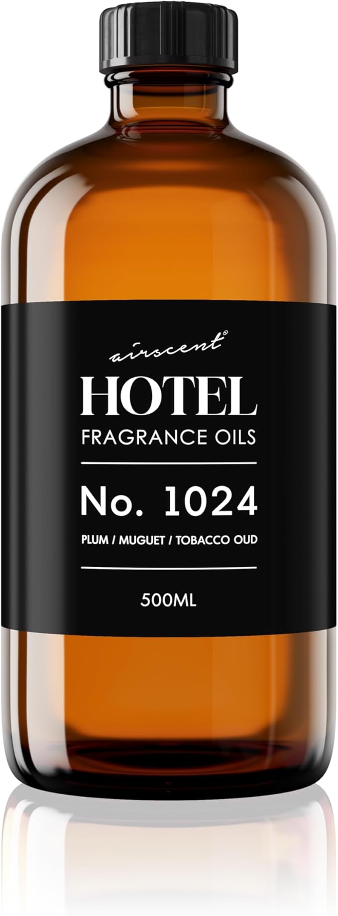 AirScent Hotel Diffuser Oil No. 1024 Inspired by the JW M Hotel- Plum Muguet Tobacco Oud - Premium Fragrance Oil for Ultrasonic and Waterless Diffusers and Crafting - 500 ml, 16.9 fl oz Airscent