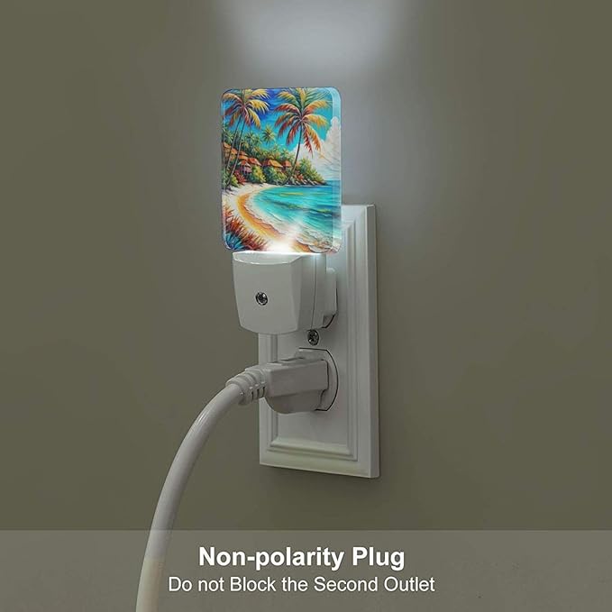 Seaside Town Night Light,Plug Into Wall Decor for Stairway,Hallway,Kitchen,Dusk to Dawn Sensor Nightlights for Boys/Girls/Women/Men Room Gifts - Bloomnest