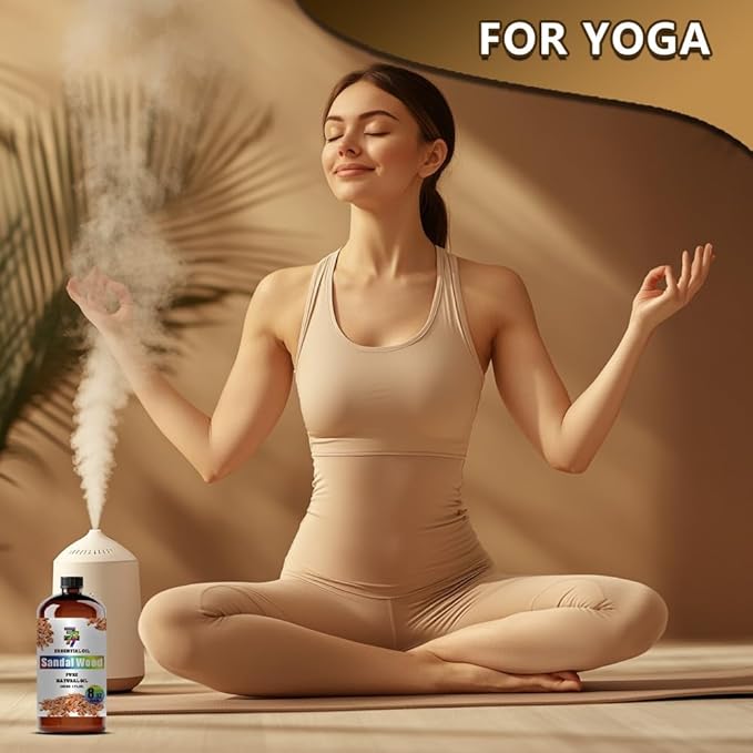 Sandalwood Essential Oil (8 oz/240 ml) — Sandalwood Oils for Aromatherapy, diffusers, humidifiers, Home fragrances, DIY Skin Care, Soap Making, DIY Candle, Yoga, and Meditation - Bloomnest