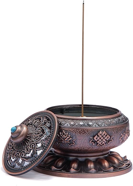 Incense Holder Burner Tibet Lotus Copper Alloy(Stick/Cone/Coil Incense) - Bloomnest