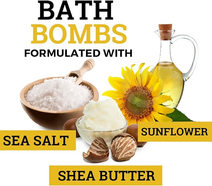 Legends Creek Farm, Goat Milk Bath Bomb Bundle, Shea Butter & Sunflower Oil, Hydrate and Relax, 18 Oz Total (4-Pack) (Oatmeal Milk & Honey, Bergamot Lime, Chamomile Cherry Blossom, Eucalyptus) - Bloomnest