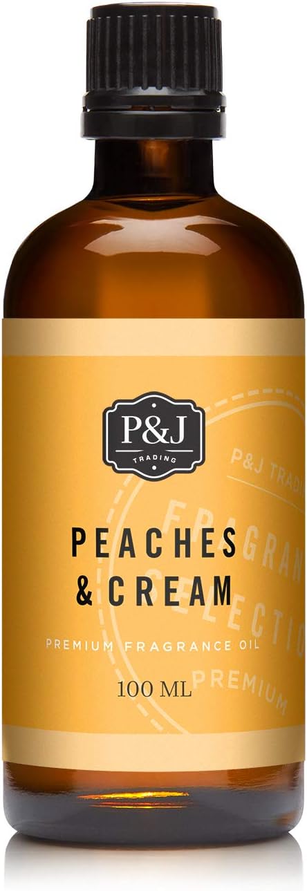 P&J Fragrance Oil - Peaches & Cream Scented Candle, 100ml - Bloomnest