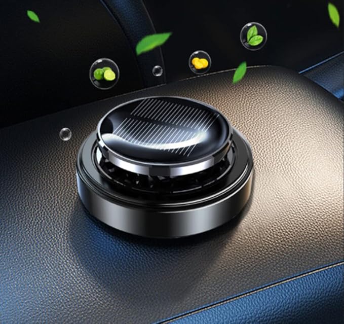 Solar Energy Powered Car Air Freshener Essential Oil Car Diffuser Perfume Scent Fragrance Air Purifier Rotating Relieve Fatigue Aromatherapy Diffuser for Car Home Office Decoration Gifts - Bloomnest