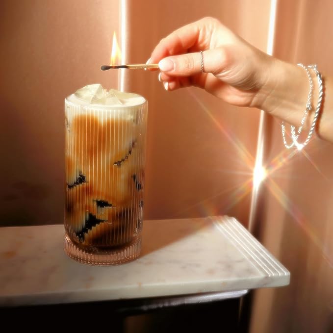 Iced Coffee Candle, 100+ Hour Long-Lasting Burn Handcrafted Decorative Candles for Home Scented, Coffee Bar Accessories & Decor, Birthday Candle - Bloomnest