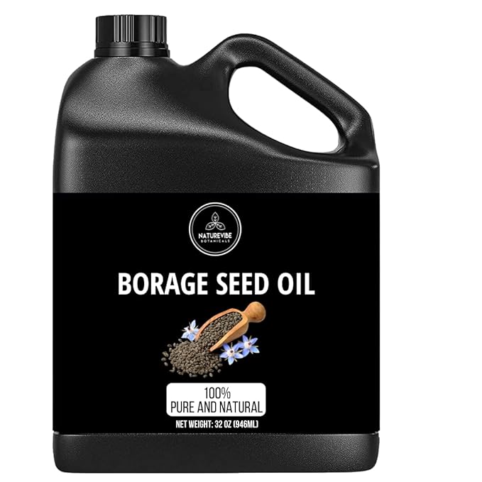 Naturevibe Botanicals Borage Oil 32 Ounces | 100% Pure and Natural | Great for Skin Care and Hair Care - Bloomnest