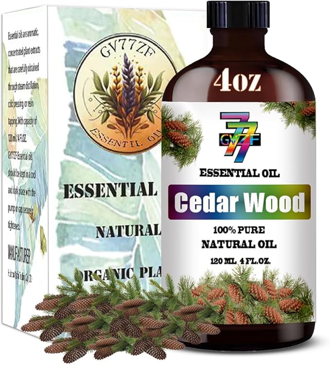 Cedar Wood Essential Oil (4 oz/120 ml) — Cedar Wood Oils for Aromatherapy, diffusers, humidifiers, Home fragrances, DIY Skincare, soap Making, DIY Candle, Relaxation, Yoga, and Meditation - Bloomnest
