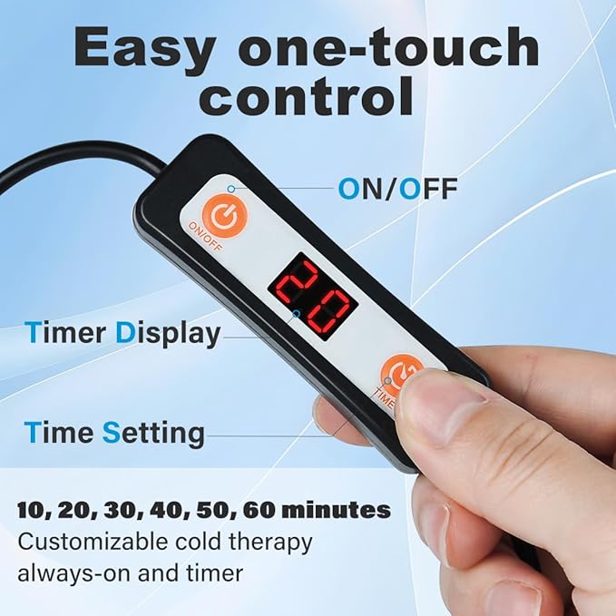 Cold Therapy Machine After Surgery Ice Machine with Knee Flexible Pad, Cryotherapy Machine for Knee Pain, Sprains, Swelling, Other Injuries, Quiet Pump,Timing Function (9 Quart) - Bloomnest