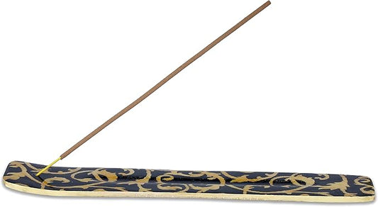 Bless-International Traditional-Handmade-Burner Wooden-Incense-Stick-Holder Ash-Catcher-Stand for-Aromatherapy-Meditation-Yoga (Beautiful Mind) 10 Inches, Pack of 1 - Bloomnest