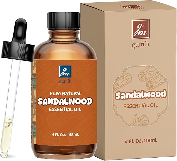 Sandalwood Essential Oil 4 Oz, 100% Pure Sandalwood Oil for Diffuser, Skin, Hair, Body & Face, Perfume Base Note for Men & Women, Aromatherapy & Massage - Bloomnest