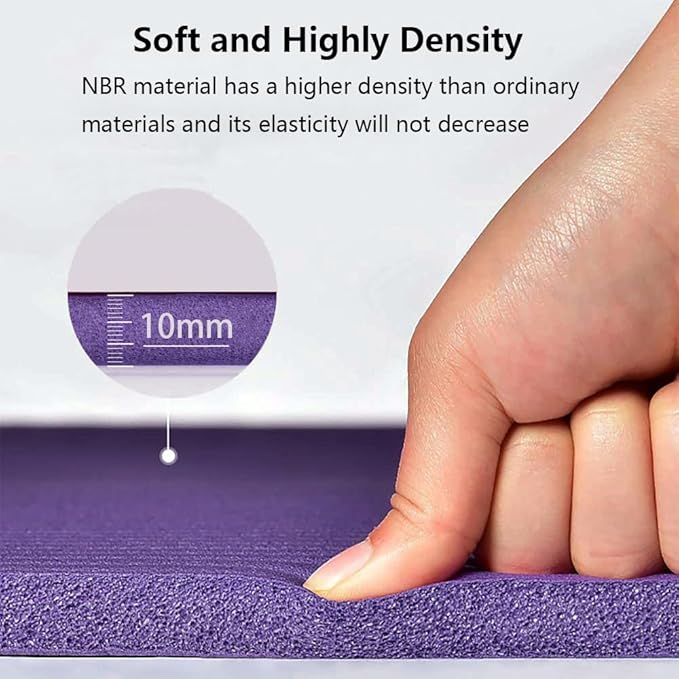 LFS Yoga Mat 72.8" x 31.5" x 2/5 inch Thick With Strap and Bag, Extra Wide Workout Mat for Women and Men, Non Slip Exercise Mat for Home Outdoor Yoga, Pilates, Stretching, Floor & Fitness Workouts - Bloomnest