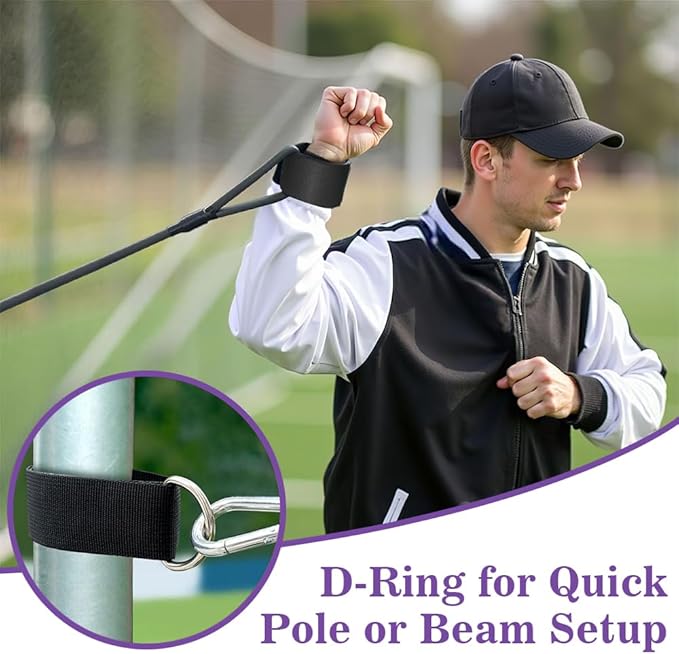 Baseball Resistance Bands for Pitchers – Pro-Grade Arm Strength & Pitching Bands | 4-Level Adjustable Resistance Bands for Baseball/Softball Training (All Ages) - Bloomnest
