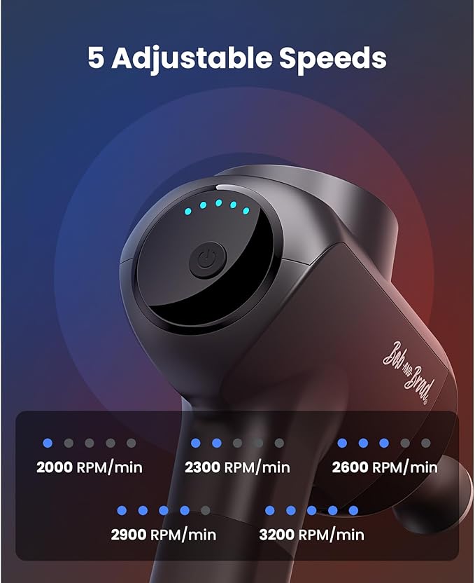 BOB AND BRAD X6 Pro Max Massage Gun with Heat-Cold and Metal Head Therapy, Percussion Deep Tissue Massager Gun for Athletes, Electric Muscle Massage Gun with 6 Replacements - Bloomnest