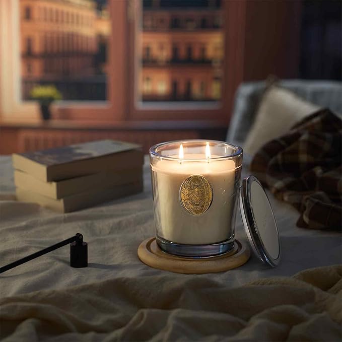 M&SENSE Large Two-Wick Soy Candle | Cheer Champagne & Gold | 19.8 oz, 120H Burn Time | Luxury Scented Candle for Relaxation, Gifting, Home Décor | Ideal for Bedroom, Office, Party Ambiance - Bloomnest