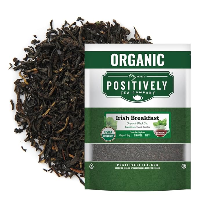 Organic Positively Tea Company, Irish Breakfast Black Tea, Loose Leaf, 16 Ounce - Bloomnest