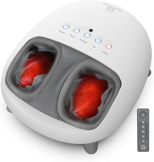 COMFIER Shiatsu Foot Massager with Heat, Kneading and Vibration Heated Foot Feet Massager for Neuropathy Plantar Fasciitis, Ideal Gift for Mom Dad Elder-Home Office Use - Bloomnest