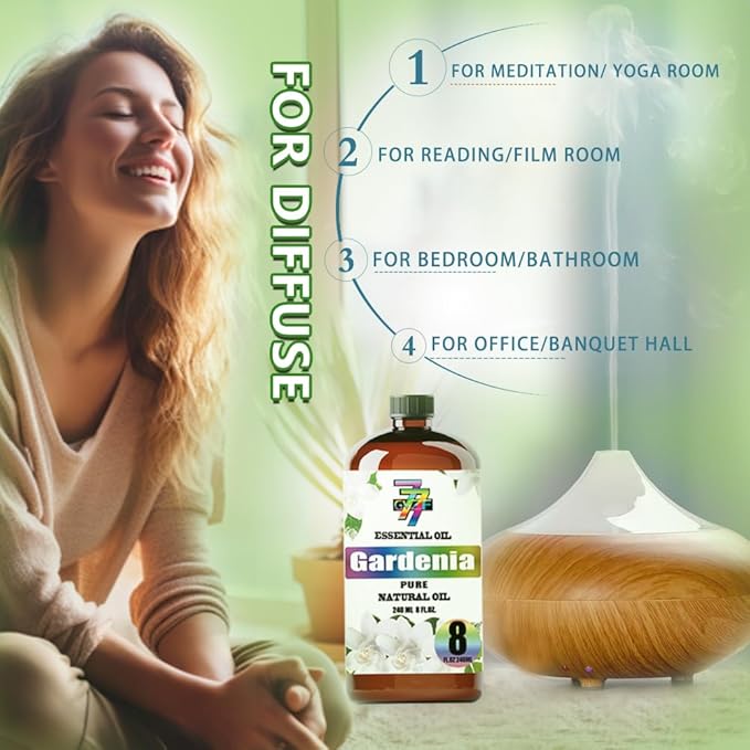 Gardenia Essential Oil (8 oz / 240 ml) – Gardenia Oils for diffusers, humidifiers, Home Baths, Cleaning Products, Yoga, DIY Soaps and DIY Scented Candles GV77ZFESSENTIALOILBUYNOW