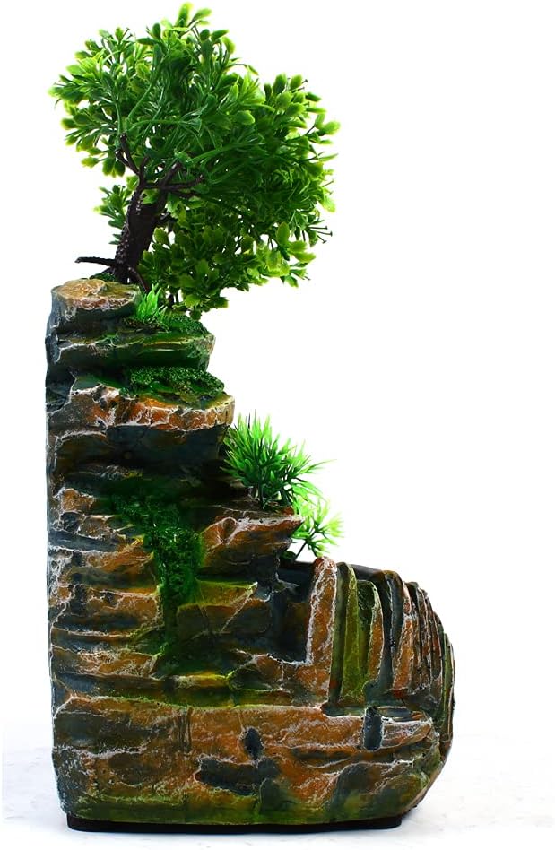 Rockery Water Fountain Desktop, Indoor Water Fountains, Zen Meditation Indoor Waterfall, Desktop Fountain for Home Office Bedroom Decoration - Bloomnest