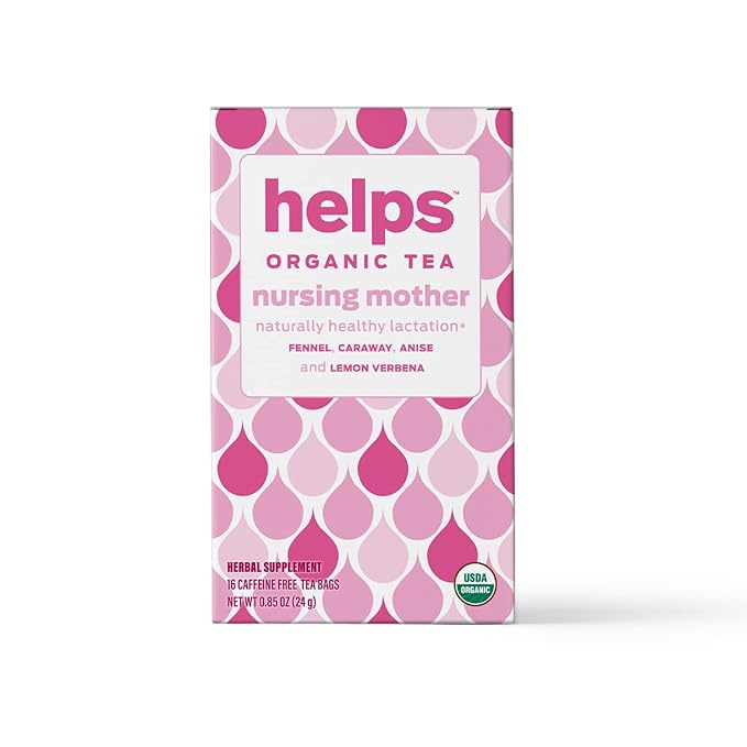 HELPS TEAS | Helps Nursing Mother Tea | Organic herbal blend of fennel, caraway, anise and lemon verbena that will help you during your breastfeeding period | 16 Tea Bags | - Bloomnest