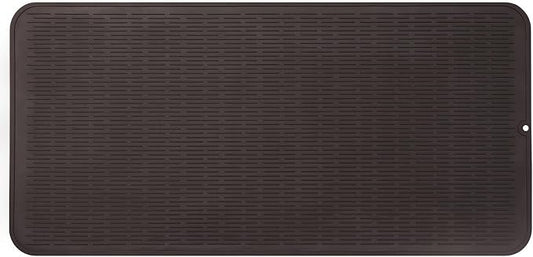 Silicone Dish Drying Mat for Multiple Usage,Easy clean,Eco-friendly,Heat-resistant Silicone Mat for Kitchen Counter or Sink,Refrigerator or Drawer Liner Coffee 5XL 36inches x 18inches - Bloomnest