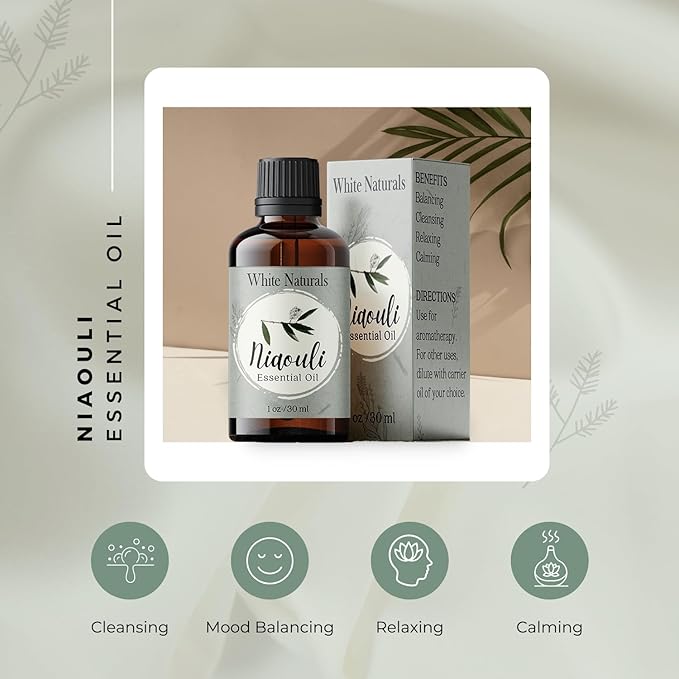 Organic Niaouli Essential Oil - 100% Pure & Natural -Premium Therapeutic Grade with Premium Glass Dropper - Undiluted Natural/Homeopathic Aromatherapy Scented, Great for DIY Candle Making, Massage - Bloomnest