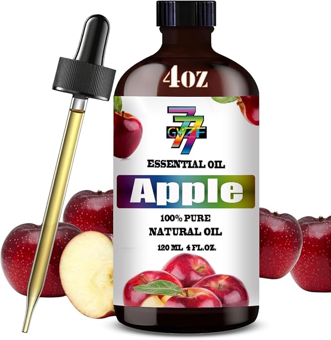 Apple Essential Oil (4 oz/120 ml) — Apple Oils for Aromatherapy, diffusers, humidifiers, Home fragrances, DIY Skincare, soap Making, DIY Candle Making, Relaxation, Yoga, and Meditation - Bloomnest