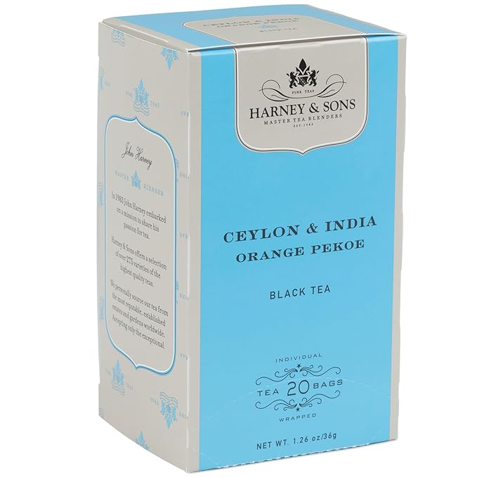 Harney & Sons Black Tea, Orange Pekoe, 20 Tea Bags - Bloomnest