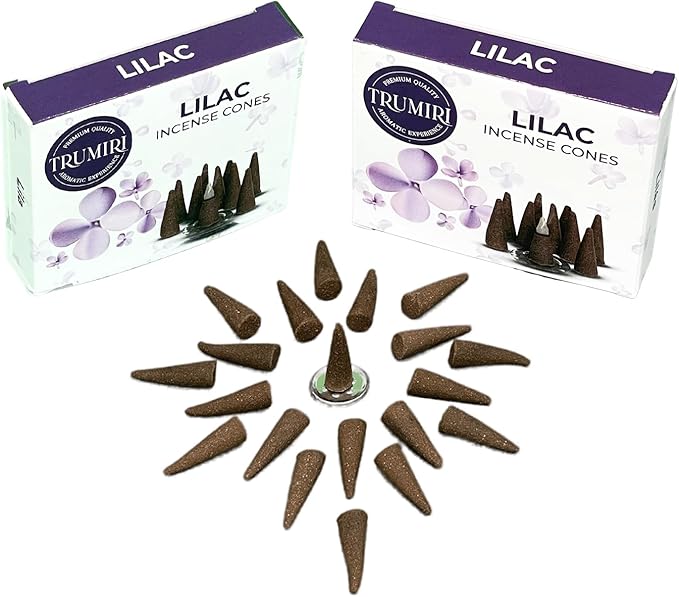 Lilac Incense Cones - Total 60 Cones - Six Packs of 10 - Scented TRUMIRI