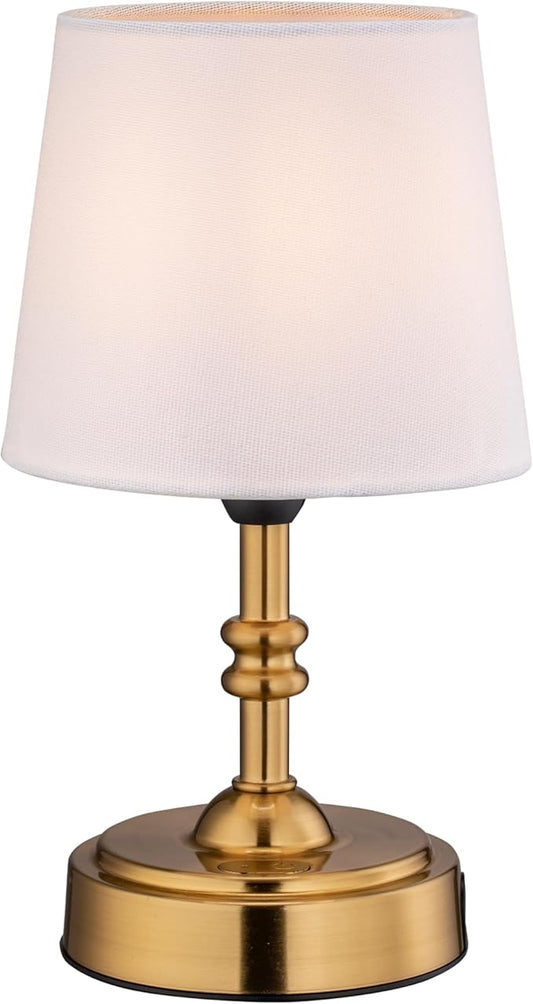 O’Bright Seraph Mini – Cordless LED Table Lamp with Dimmer, Built-in Rechargeable Battery, 3-Level Brightness, Patio Table Lamp, Bedside Night Lamp, Ambient Light for Restaurant, Antique Brass - Bloomnest