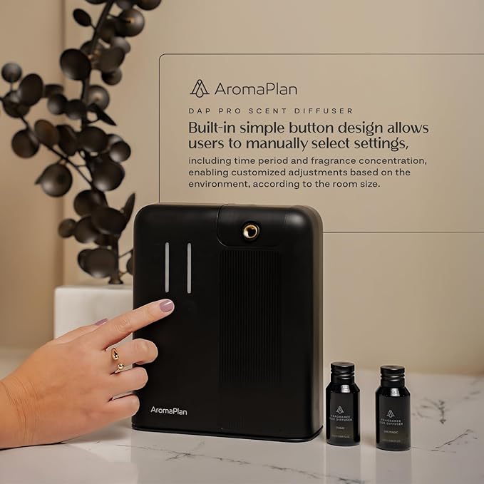 AromaPlan 5 Star Collection Cold Air Scent Diffuser, Whole House (2 Scents Included)- Waterless Smart Aroma, Scent &Time Adjust., App Control, HVAC | Home, Commercial, Hotel | Large Room, 2,000 sq.ft - Bloomnest